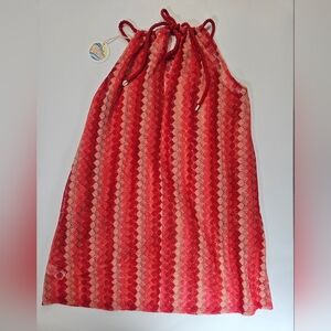 C&C California Womens Cover Up Pink Red Orange Beachy Summer Vacation‎ Wrap NEW